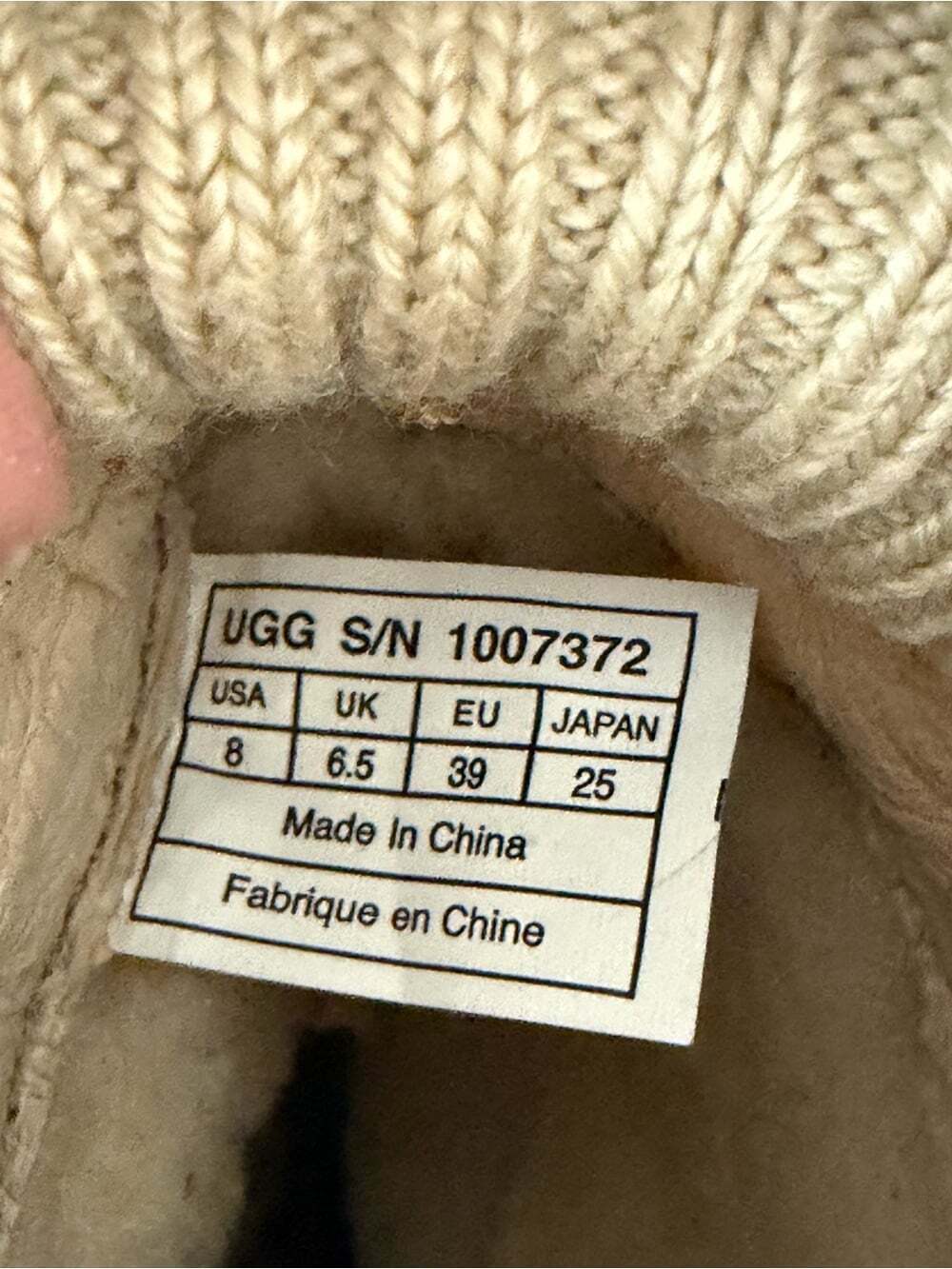 UGG Skyfall Chestnut Suede Knit Wedge Boots Size 8 Boho Winter - Picture 10 of 11